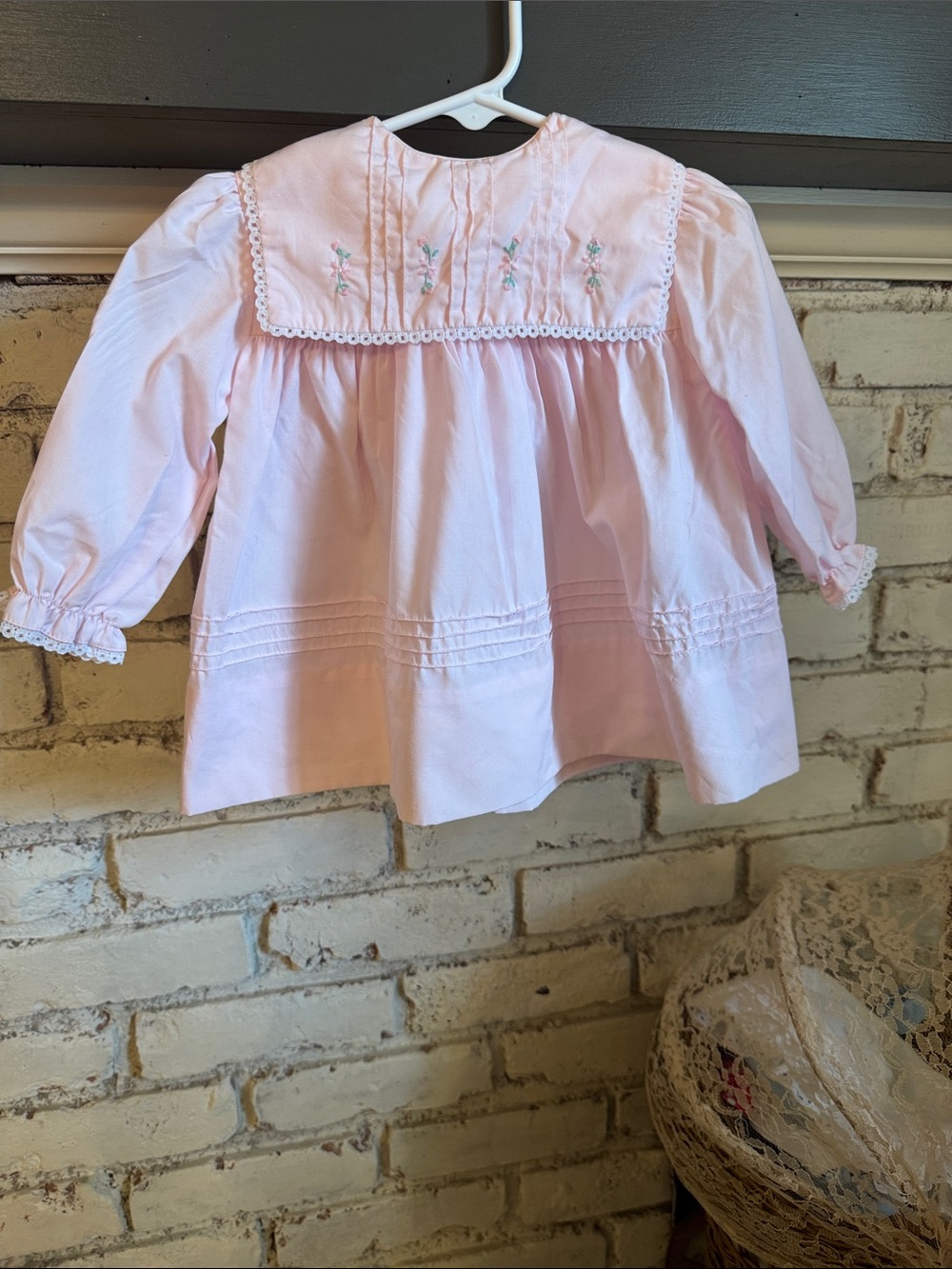 Nursery Rhyme brand Classic Pink Smocked Long-Sleeve dress